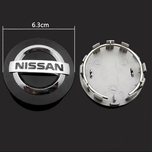 til Nissan 40342-6RA1A 6,3 CM Udvendig Diameter Bil Fælg Center Nav Kapsel Dæk Logo Emblem Badge - Perfet