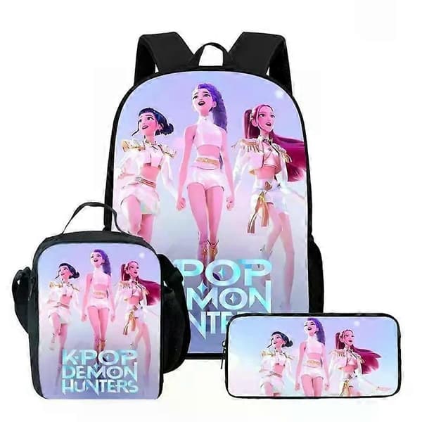 Kpop Devil Hunter Ryggsekk Skulderveske Matboks Penal Skolesekk-Perfet C