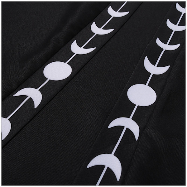 Unisex Moon Phases Kirjonta hupullinen viitta Mystinen keskiaikainen renessanssin pitkä viitta - Perfet red XL
