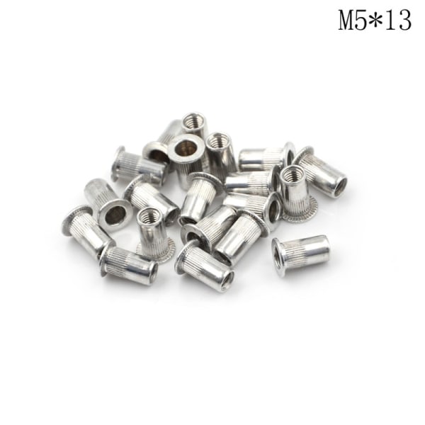 20 st aluminiumlegering plattgängad nitinsatsmutter Ca - Perfet M5*13