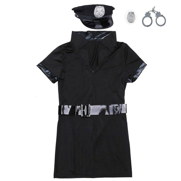 Naisten poliisiasu Cosplay Fancy Dress Halloween set - täydellinen 3XL