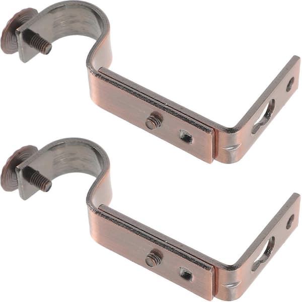 2 x 18-22mm justerbara gardinstångsfästen (koppar) - Perfekt