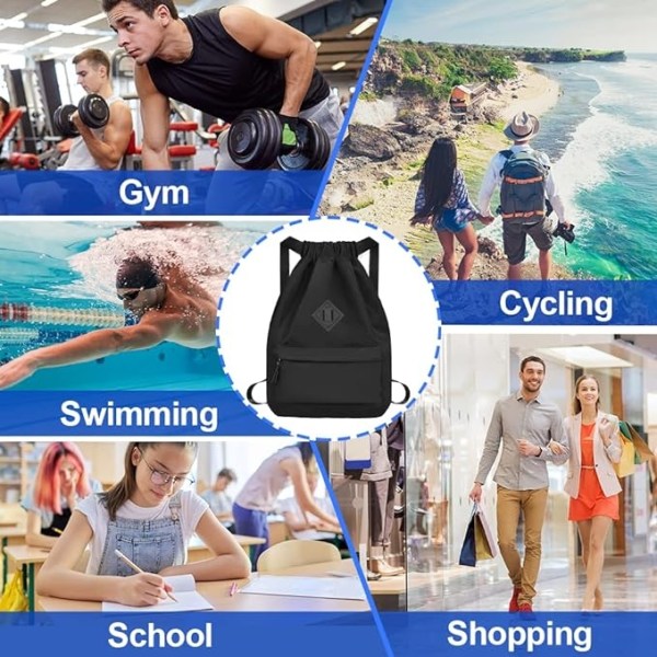 CNE Sportsbag, vandtæt sportstaske med snøre - Perfet