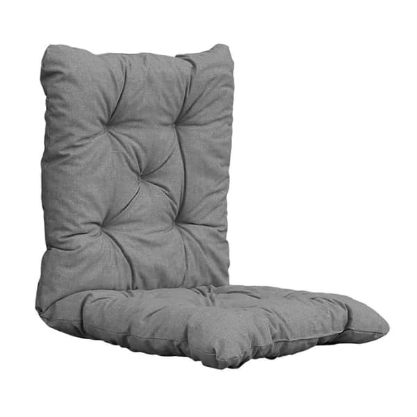 Høy Rygg Tufted Puterstatning Ute Innendørs Terrasse Sitteputer - Perfekt Grey