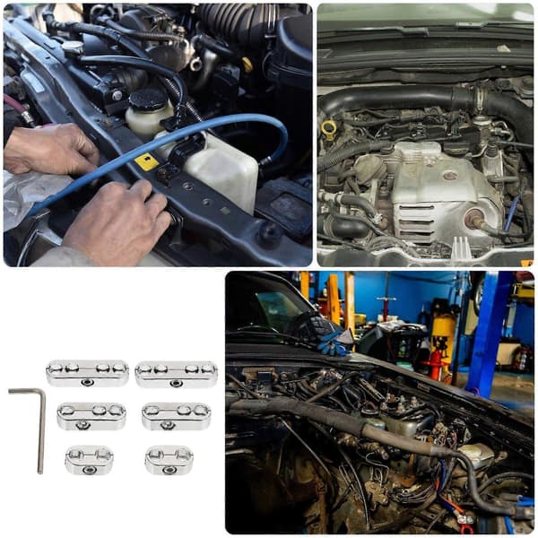 1 Sett Krom Pluggledningsseparatore Looms Auto Ledningshåndteringsklemme - Perfekt
