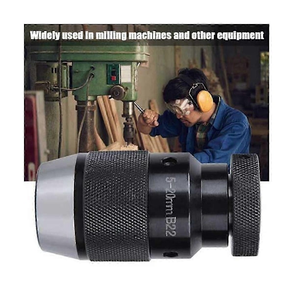 Borepatron 5-20mm B22 Selvspændende Borepatron Høj Præcision Fræsemaskine Automatisk Tilspænding-Perfekt
