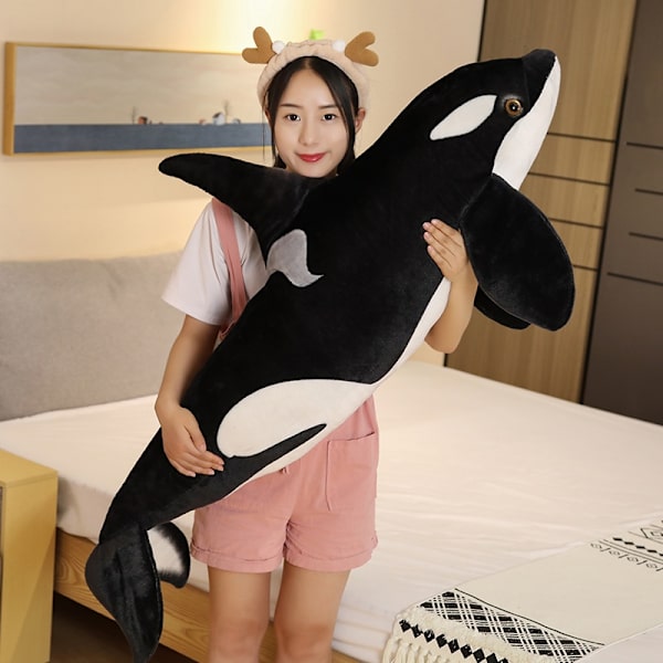 Simulaatio Suuret Orca Pehmolelut Täytetyt Orcinus Orca Kalanukke Hai Sarjakuva Pehmeä Nukkuma Tyyny Lapset Tytöt Baby Lahja 1 - Perfet 1 130cm