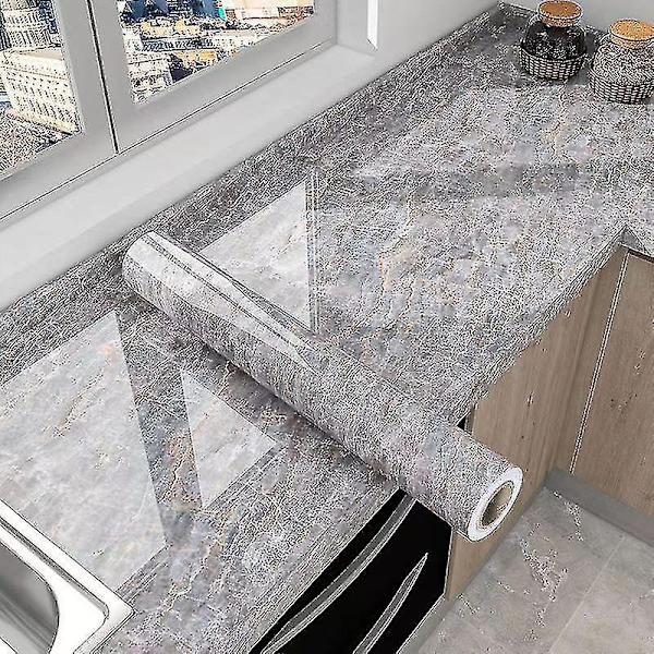 80 cm leveä Marmori Itseliimautuva Tapetit Vinyl Seinätarrat Vedenkestävä Kosketuspaperi Keittiön Koristeelliseen Kalvoon Koti Sisustus Z-Perfet Marble HYS 40cmx100cm