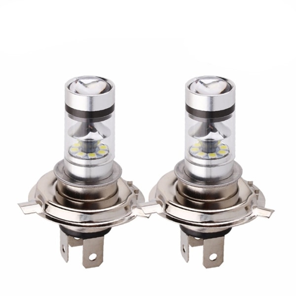 2 ST LED-lampa vit bil Motorcykelstrålkastare High Power 8000K F - Perfet White H4