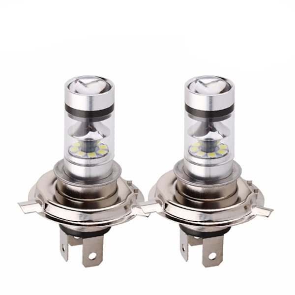 2 STK LED Pære Hvid Bil Motorcykel Forlygte High Power 8000K F - Perfet White H4