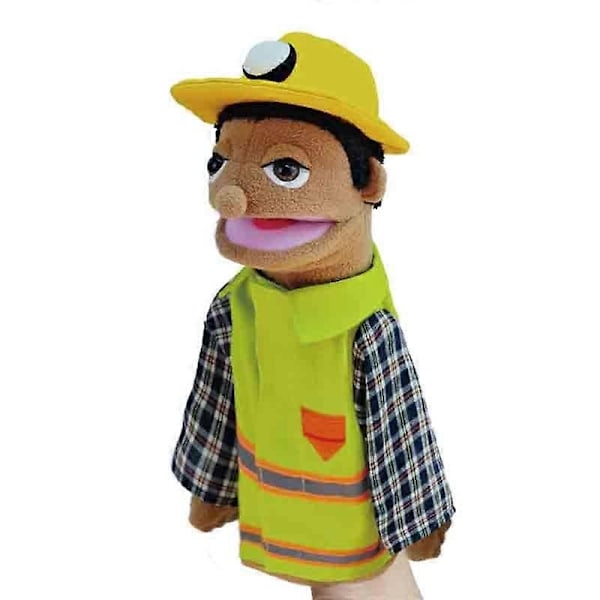 Mjuk Plyschleksak Handdocka Roliga Dockor Leksak Professionell Karaktär Handdocka, 50% Rabatt - Perfekt worker
