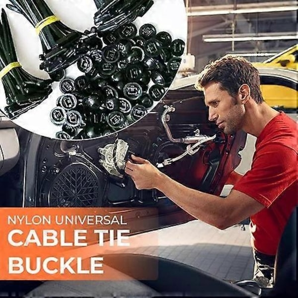 Nylon Universal Kabelbandspänne, 10-100 stift och knapp buntband Självlåsande-Perfekt 20pcs
