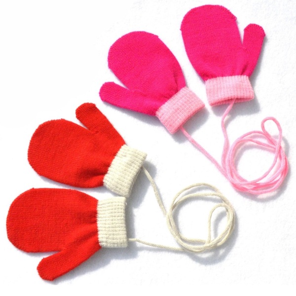 Varma stickade handskar för barn - Perfet