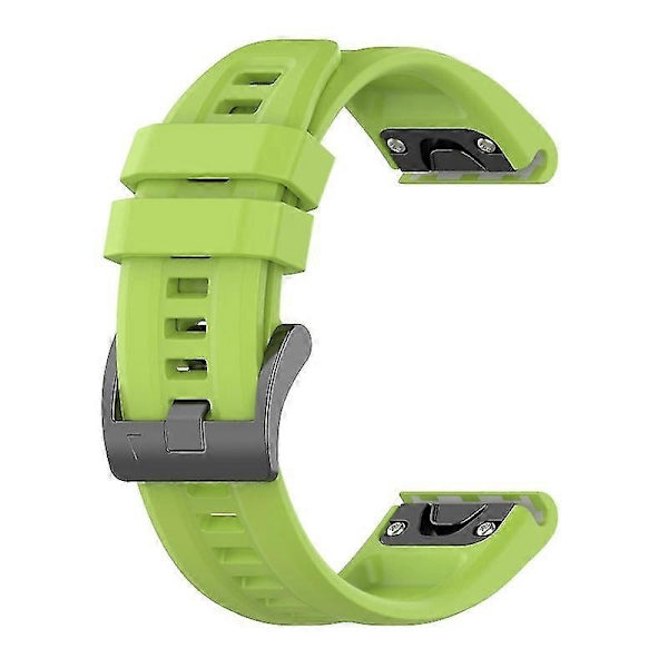 Silikonarmband 26mm för Garmin Fenix 7x/6x/5x Klocka Rem Loop Armband - Perfekt Green