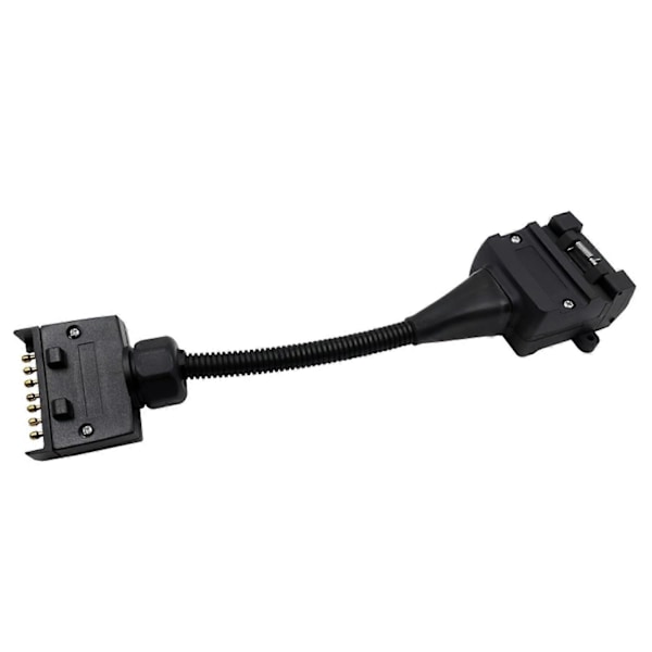 12-pins hunnstikk til 7-pins flat hannkontakt tilhengeradapter campingvognkontakt - Perfet