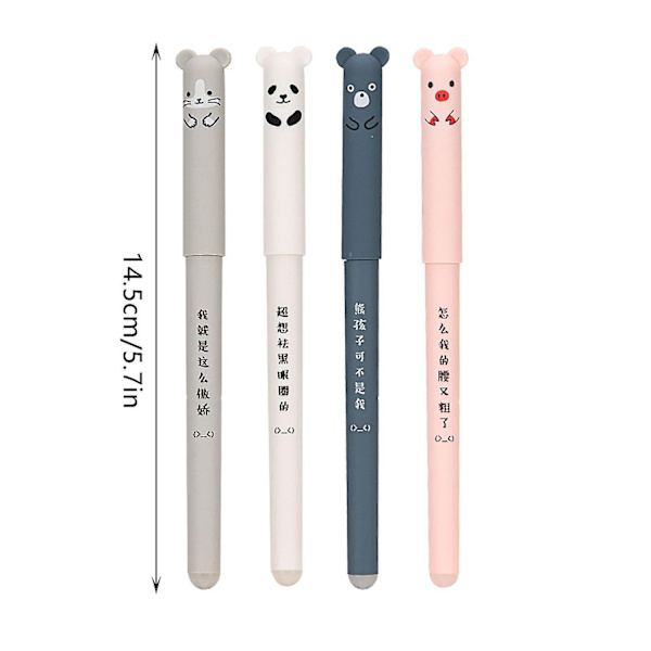 4stk penholder+20stk penkerne slettebar gelpen blå gelpen sød gelpenne sletbar gelpen sletbar gelpenne dyr 1ml - Perfet B