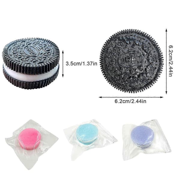 Rosa Cookie Squishy, Kjeks Stress Relief leketøy, Klype Sandwich Simuleringsleketøy - Perfekt Blue