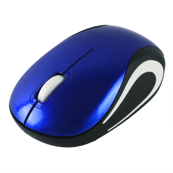 Mini Liten Trådlös Mus För Resor Optisk Bärbar Trådlös Minimus Med USB mottagare För Pc Laptop - Perfet blue