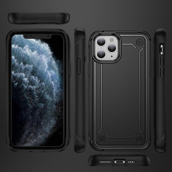 Støtsikkert telefondeksel kompatibelt med iPhone 11 Pro Max-Perfet Black