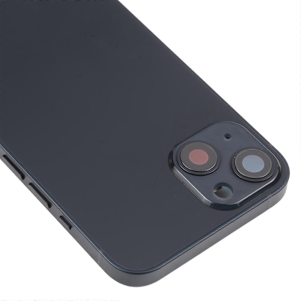 Yhteensopiva iPhone 13:n kanssa Akun takakansi sivunäppäimillä, korttikelkalla, virta- + äänenvoimakkuusjoustopiuhalla ja langattomalla latausmoduulilla - Täydellinen Black