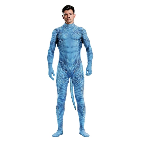 Film Avatar 2 Cosplay Kostym Massaker Jake Sully Neytiri Zentai Vuxen Unisex Sexig Jumpsuit Halloween Bodysuit-Perfekt Woman S