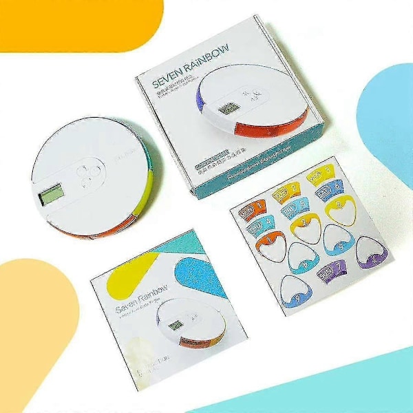 7 Dages Automatisk Pille Dispenser med Alarmer Elektronisk Medicin Manager - Perfekt