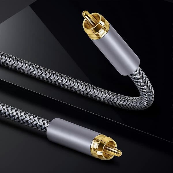 15m RCA til RCA Han til Han Digital Audio Koaksialkabel Ren Kobber SPDIF Koaksialkabel til Hjemme-Perfet