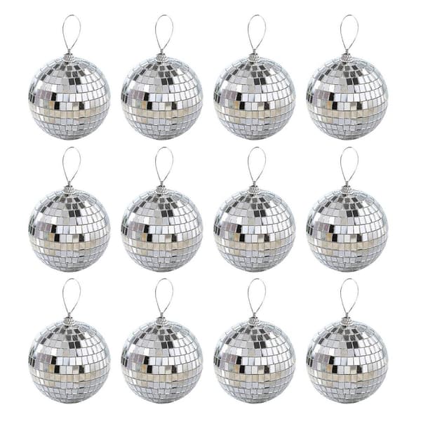 Mini diskokugle festdekoration sølv mini plastikdekoration lille diskokugle sølv - Perfekt Silver 3CM