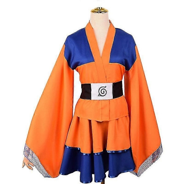 6 Anime Lolita Klänningar Kvinnors Cosplay Kostymer Akatsuki Kimono Maid Kostym Uchiha Sasuke Lolita Kläder Set - Perfekt SetD XL