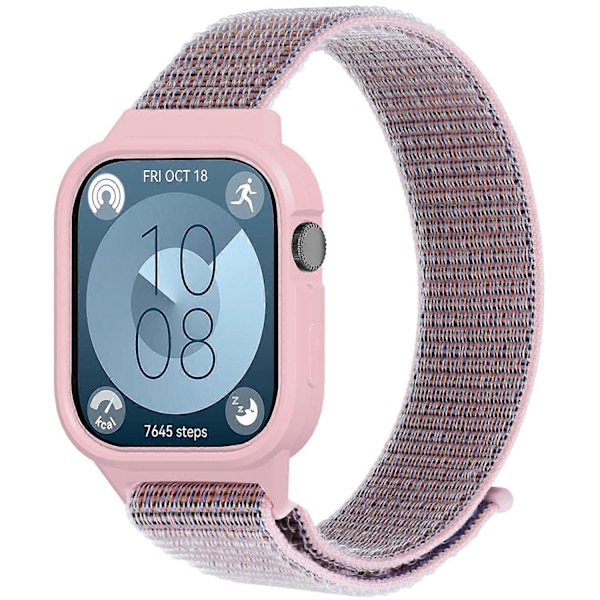 Typ A integrerat klockarmband för Huawei Watch Fit 3, vävt nylonarmband med TPU-skal - Perfekt Style A