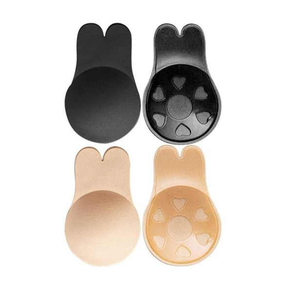 2 par axelbandslösa osynliga självhäftande BH Push Up Nipple Cover cm - Perfet 9