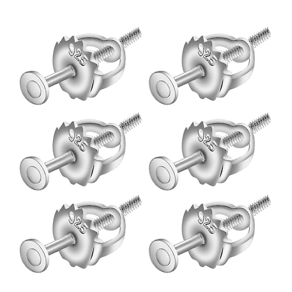 Örhängesfästen i rostfritt stål, skruvbacksfästen, ersättningar för diamantlim-Perfet Gold B