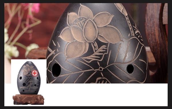 8 Hullers Ocarina Sort Ler Xun Musikinstrument - Perfekt