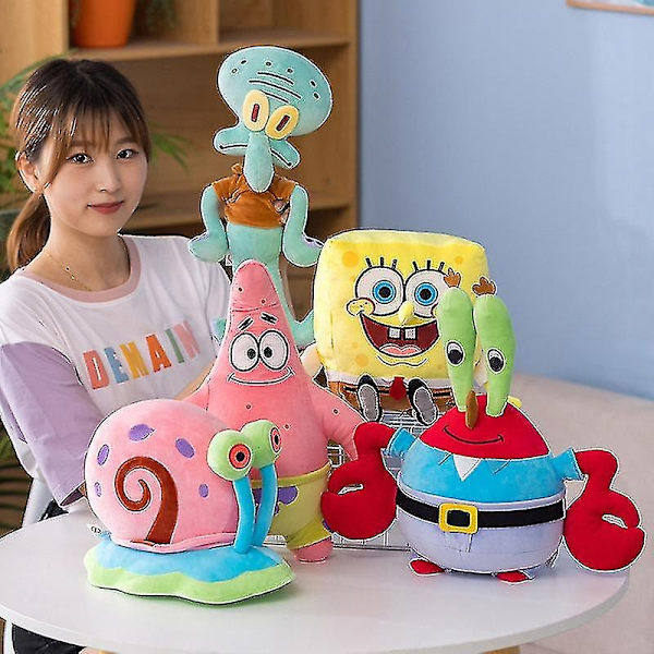 SpongeBob Dolls Patrick Star Plysjleker Barnedukker Bursdagsgaver til gutter og jenter SpongeBob- Perfet SpengeBob 30-38 cm doll
