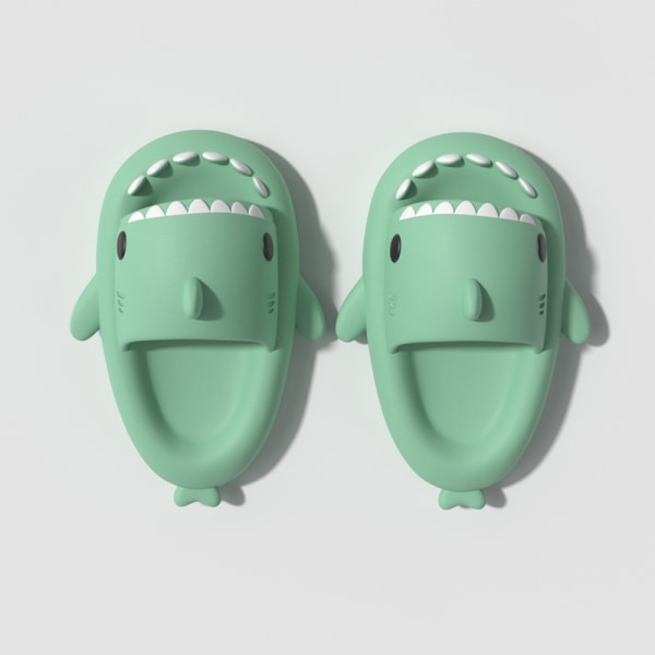 Shark Slippers Sommar Par Tjock sula Indoor Anti-Slip Sandaler - Perfet light green 40/41