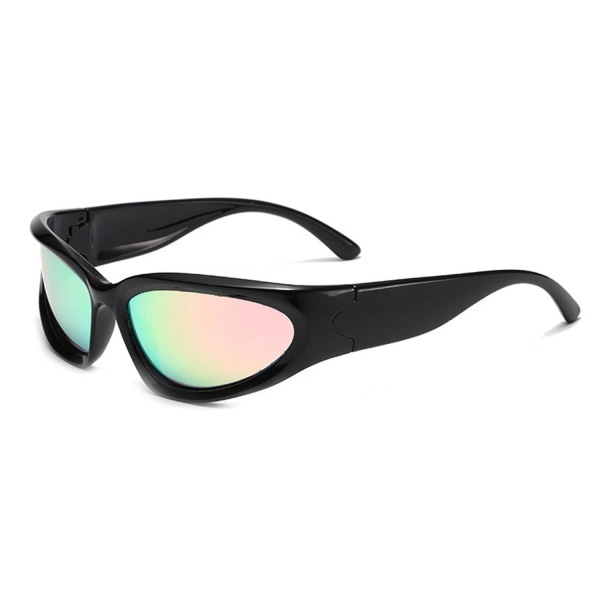 Sports Wrap Around Solbriller UV-beskyttelse Polariserede linser Unisex sportsbriller til kørsel - Perfet Black-Barbie Powder
