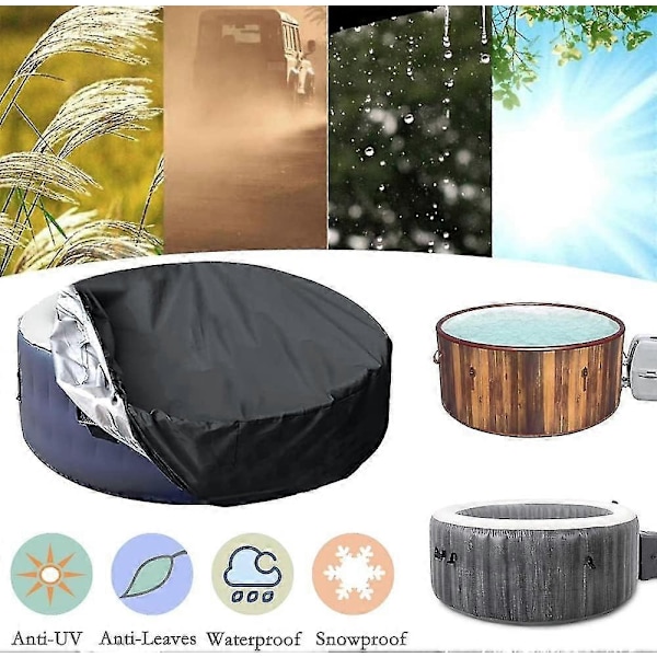 Badkar/Bubbelbad Spa Utomhus Rund Vattentät Polyester Utomhus Spa-Täckning - Perfekt 225*95cm