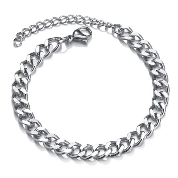 Säädettävä Armor Link Chain Rannekoru hopea ketju 7mm - Perfet silver