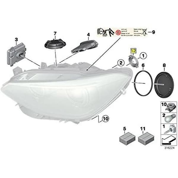 2 kpl D1S D3S Xenon HID polttimon pidike adapteri kiinnike 63117162087-Perfet