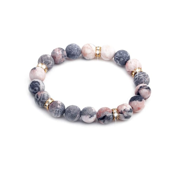 Rose Quartz Armband Kristaller och Healing Stones Smycken Ångest