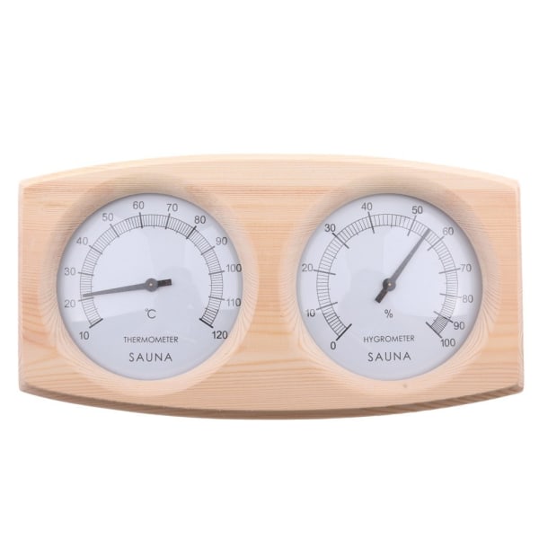 Saunan lämpömittari 2 in 1 puinen lämpökosteusmittari lämpömittari - Perfet