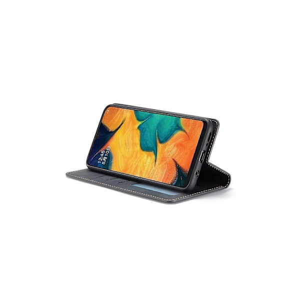 Yhteensopiva Samsung Galaxy A40 -kotelon kanssa, Premium PU-nahkakansi TPU-puskurilla, korttipidikkeellä, jalustalla, piilotetulla magneettisella iskunkestävällä läppäsuojalla Black