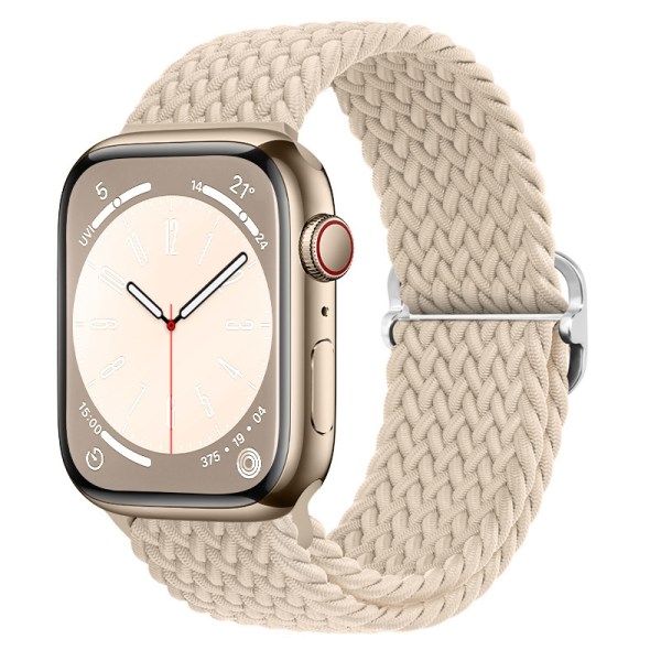 armband av flätat tyg Apple Watch 42/44/45/49mm - olika färger - Perfet Off-white