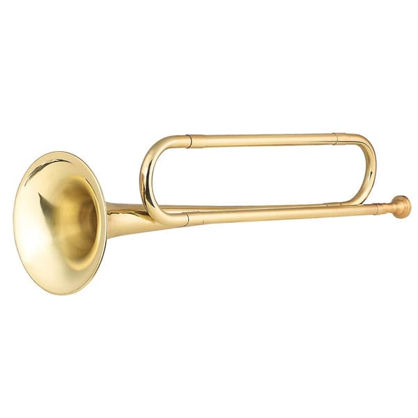 Messing C Bugle Call Gullbelagt Trompet Kavalerihorn - Perfekt