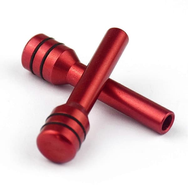 2 st Bil Fordon Universal Innerdörr Låspinne Aluminiumlegering Dragpinne Knoppar-Perfet Red