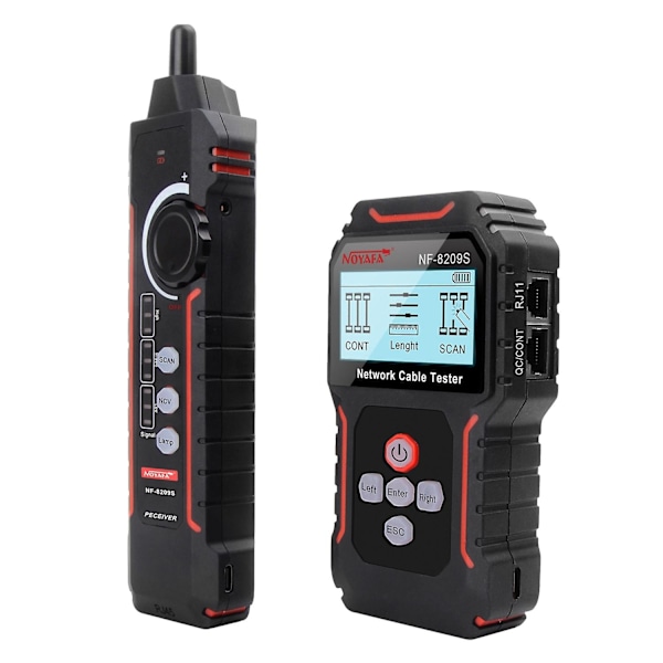 NOYAFA NF-8209S POE-linjekontroll LCD-display Mätning av längd LAN-kabel Cat5 Cat6 LAN-test Nätverk Perfekt
