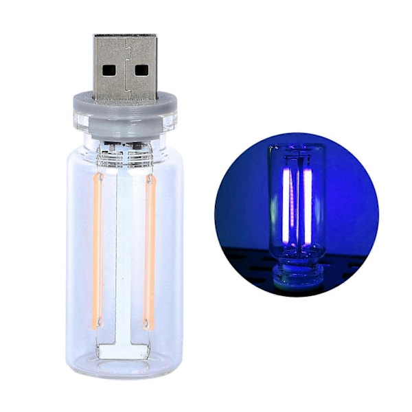 Mini USB LED-lampa 7 Färger RGB Bil USB LED Interiör Atmosfär Lampa Smart Laptop Tangentbord Ambient Nattlampa för Hemmakontor Dekoration - Perfet Blue