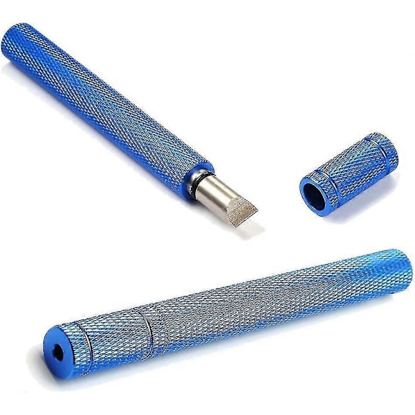 Golf Groove Sharpener, Regrooving Tool og Wedge og Jernrenser - Genererer optimal spin - Fungerer med U og V-riller - Perfekt blue