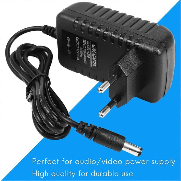 AC/DC 12V 2A 24W Strømforsyningsadapter Transformator Kompatibel med 5050 3528 LED Strip Lys EU Plugg-Perfekt