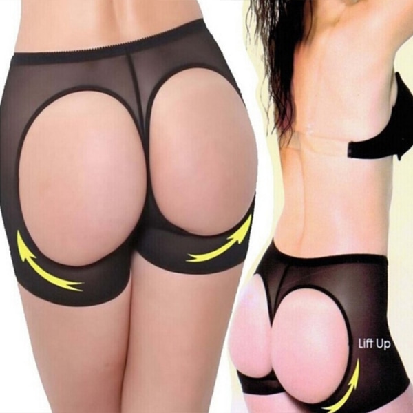Butt Lifter Body Shaper Bum Lift Pants Butt Enhancer Shortsit - täydelliset Black XXL